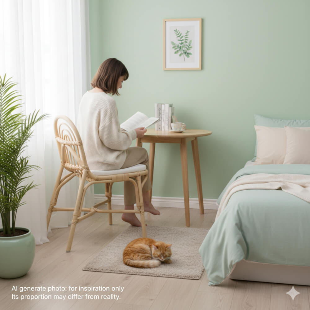 เก้าอี้ทานข้าว หวายแท้ PISAMAI รุ่น LEK DINING CHAIR ขนาด 42*55*88 ซม. สีธรรมชาติ